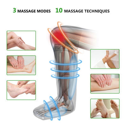 Air Compression Leg Massager with Remote – Gentle Relief for Seniors