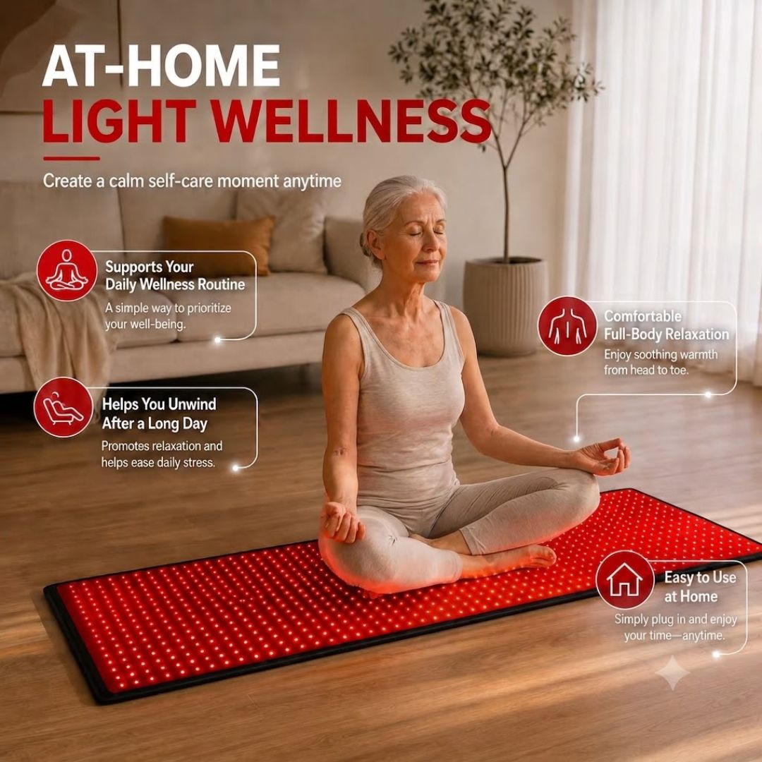Full Body Red & Near-Infrared Light Therapy Pad with Heat | Recovery & Muscle Relief Wrap
