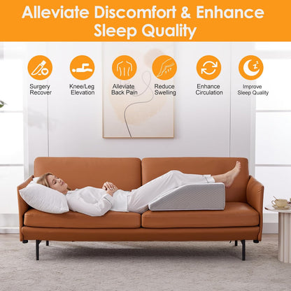 8-Inch Leg Elevation Pillow – Gentle Support for Seniors & Recovery