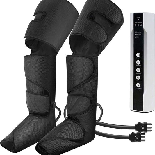 Air Compression Leg Massager with Remote – Gentle Relief for Seniors