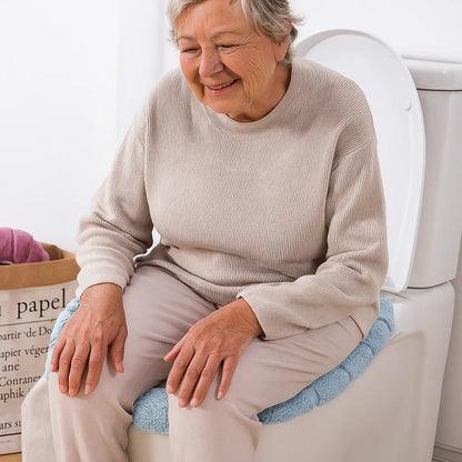 Toilet Seat Cushion Cover Pad For Seniors– Soft Cushioned Toilet Lid Cover for Round & Elongated Seats