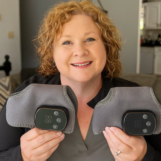 3-in-1 Electric Ankle Massager – 5-Level Heat, Vibration & Compression for Foot Relief