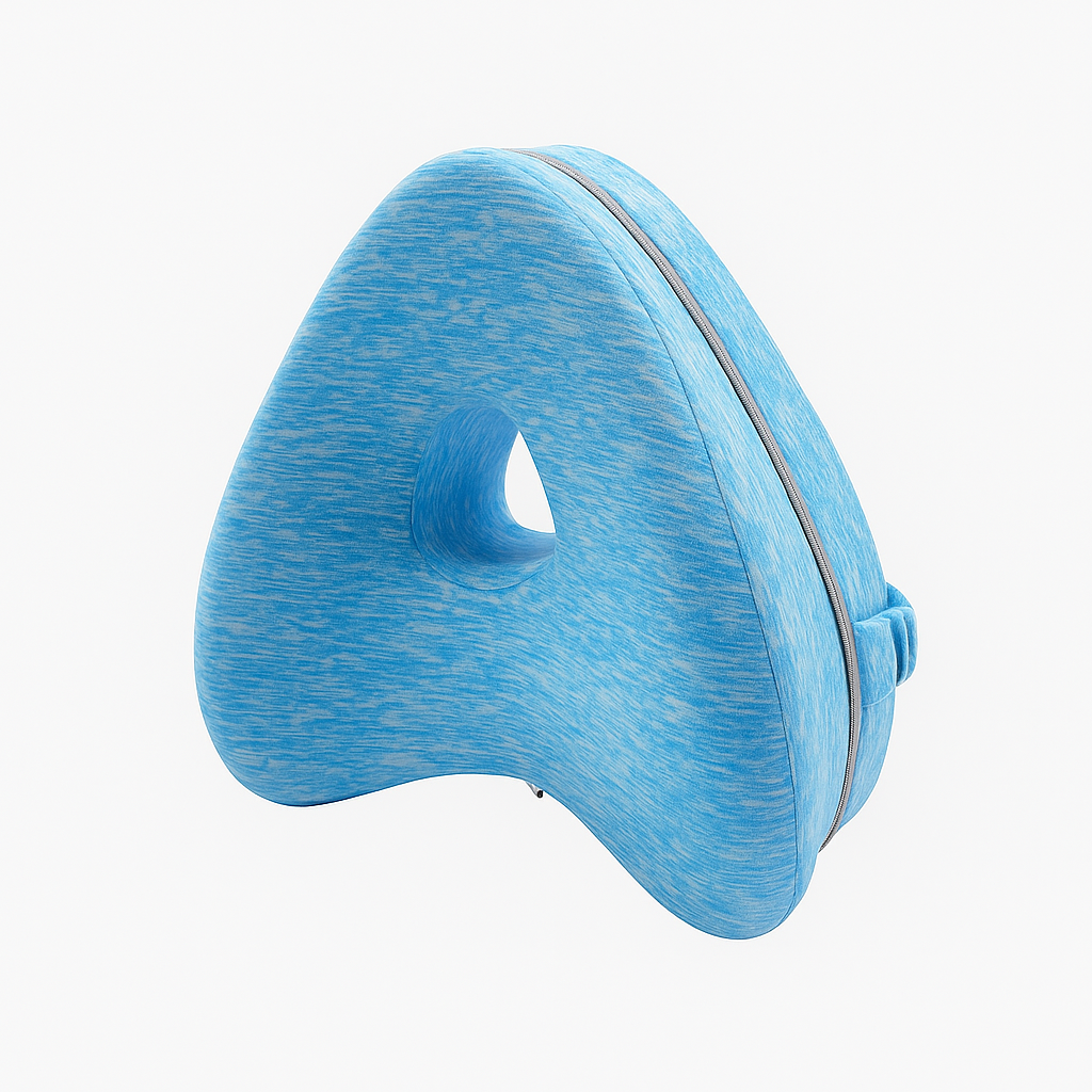 Comfort Knee Pillow for Side Sleepers – Hip & Leg Support with Strap