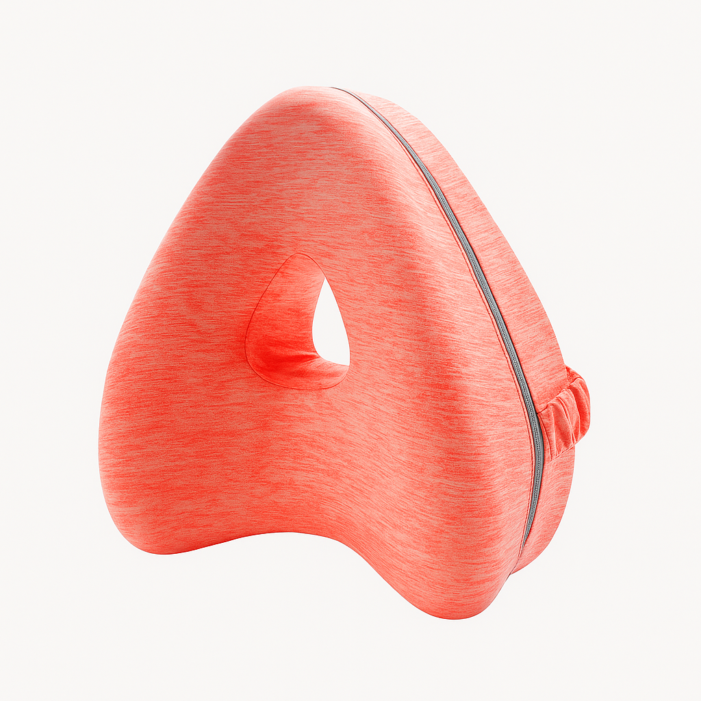 Comfort Knee Pillow for Side Sleepers – Hip & Leg Support with Strap