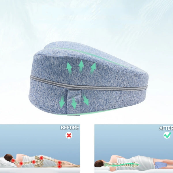 Comfort Knee Pillow for Side Sleepers – Hip & Leg Support with Strap