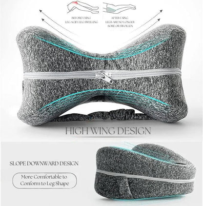 Comfort Knee Pillow for Side Sleepers – Hip & Leg Support with Strap