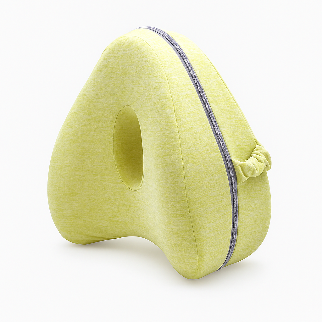 Comfort Knee Pillow for Side Sleepers – Hip & Leg Support with Strap