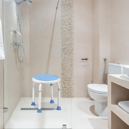 Lightweight Shower Stool for Seniors – 360° Swivel & Safety Features