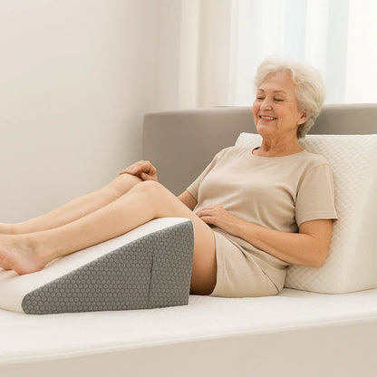Wedge Pillow for Sleeping – Soft Memory Foam Triangle for Seniors