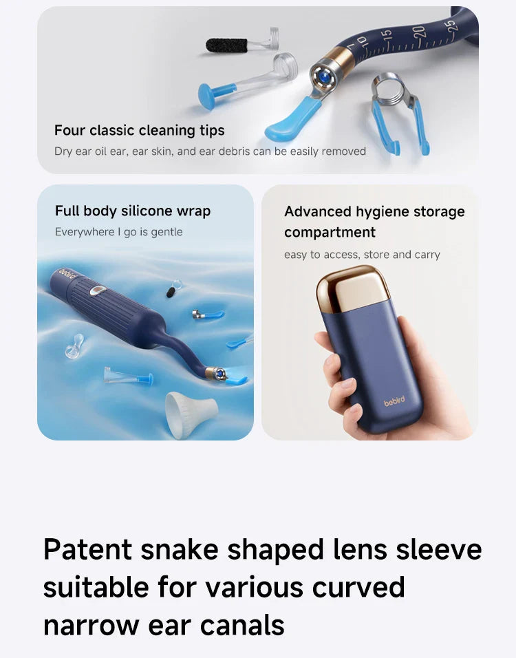 Bebird EarSight Plus R37R – Safe Visual Ear Cleaner with 10MP HD Camera for Elderly