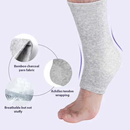 Bamboo Compression Foot Sleeves – Anti-Fatigue Bamboo Charcoal Support for Women & Men (1 Pair)