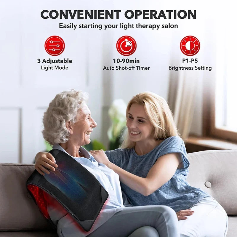 Full Body Red & Near-Infrared Light Therapy Pad with Heat | Recovery & Muscle Relief Wrap