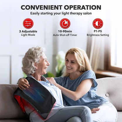 Full Body Red & Near-Infrared Light Therapy Pad with Heat | Recovery & Muscle Relief Wrap