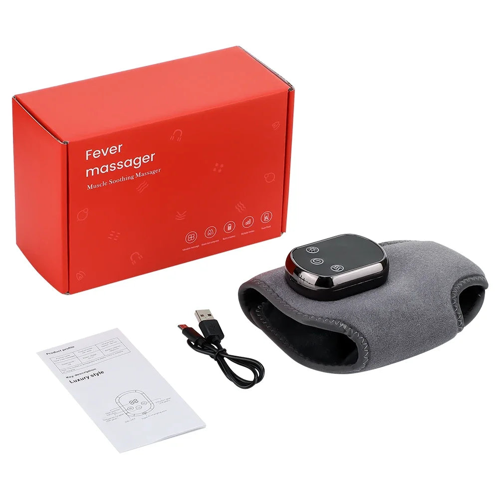 3-in-1 Electric Ankle Massager – 5-Level Heat, Vibration & Compression for Foot Relief