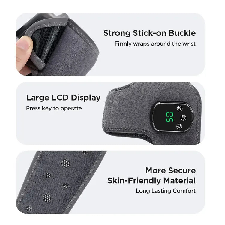 3-in-1 Electric Ankle Massager – 5-Level Heat, Vibration & Compression for Foot Relief