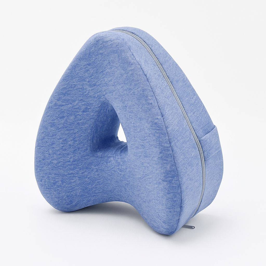 Comfort Knee Pillow for Side Sleepers – Hip & Leg Support with Strap