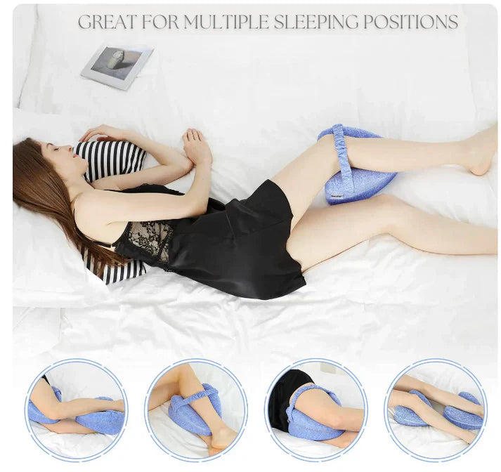 Comfort Knee Pillow for Side Sleepers – Hip & Leg Support with Strap
