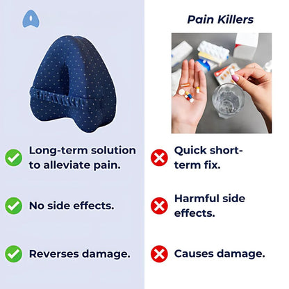 Comfort Knee Pillow for Side Sleepers – Hip & Leg Support with Strap