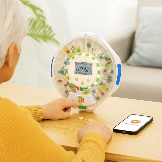 M126A Smart Pill Dispenser for Seniors – 28 Compartments & App Alerts