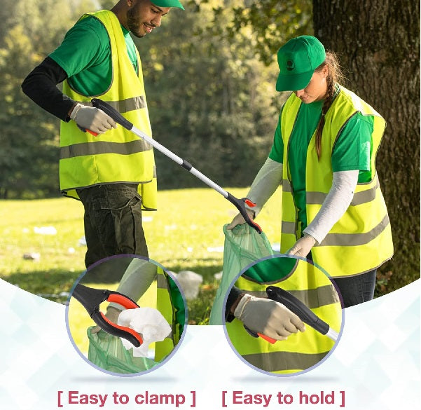 32" Foldable Reacher Grabber Tool – Heavy Duty Extended Reach Grabber with Claw Grip For Elderly