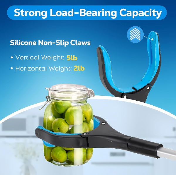 32" Foldable Reacher Grabber Tool – Heavy Duty Extended Reach Grabber with Claw Grip For Elderly