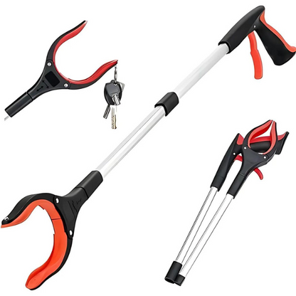 32" Foldable Reacher Grabber Tool – Heavy Duty Extended Reach Grabber with Claw Grip For Elderly